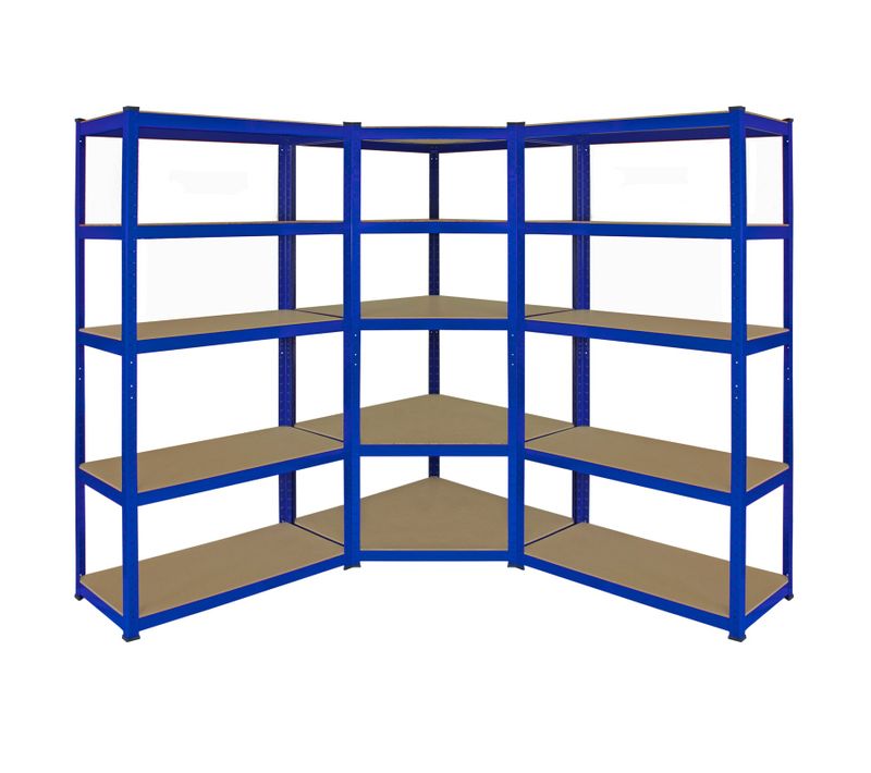 Monster Racking - Rayonnage D'angle T-rax 2 Rayonnage Bleu 90cm X 45cmx 180cm