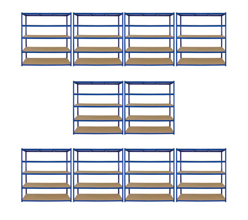 10 Baie Garage Hangar De Stockage Rayonnage Métallique Unité 5tier 160 X 60 Cm