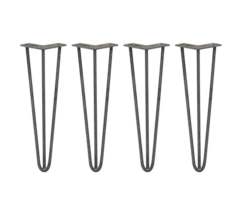 4 Pieds De Table En épingle À Cheveux 40,6cm 3 Tiges En Acier, épaisseur 10mm