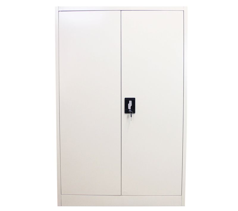 Armoire De Classement Acier Gris 140 X 90 X 40 Cm Métallique 2 Portes 3 étagères