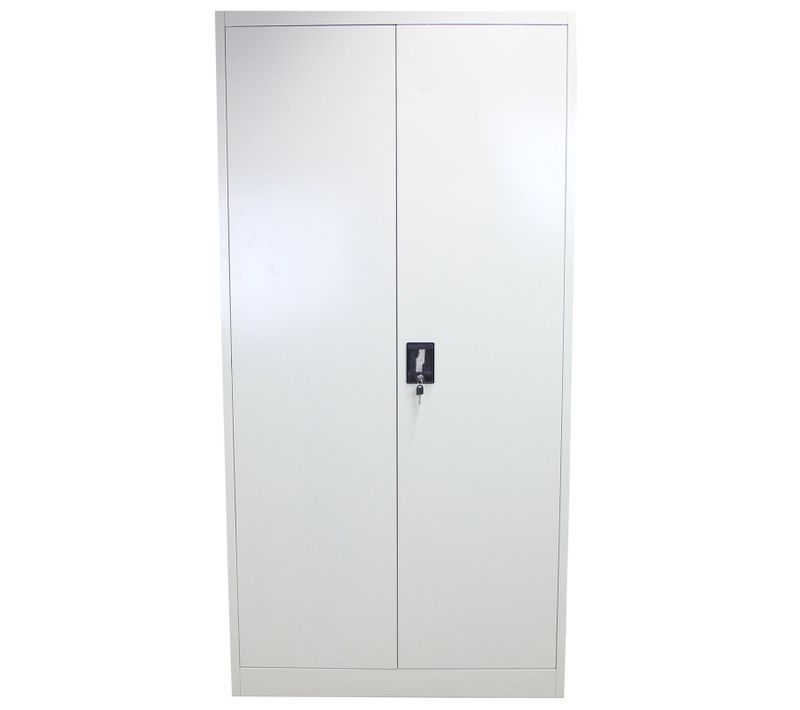 Armoire De Classement Acier Gris 180 X 90 X 40 Cm Métallique 2 Portes 4 étagères