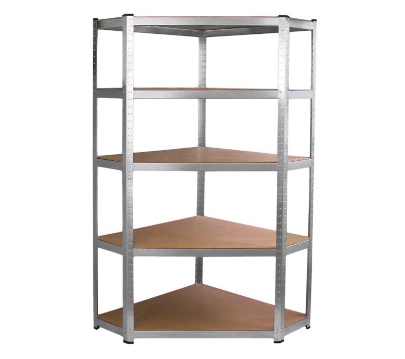 étagère D'angle Rayonnage De Garage Galwix 90 X 30 X 180cm Acier Galvanisé Unité