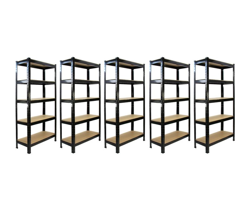 5 T-rax En Acier Noir - 75 X 30 X 150cm - Capacité Totale De 3750kg