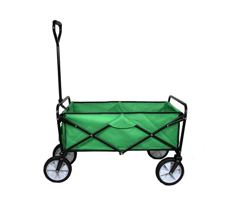 Chariot Pour Jardin Pliable Caddie Utilité Brouette Vert Transport Remorque