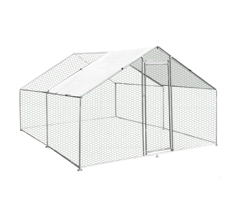 Enclos Poulailler 3mx4mx2m Cage Volière Parc Grillagé Animaux Volaille Canard