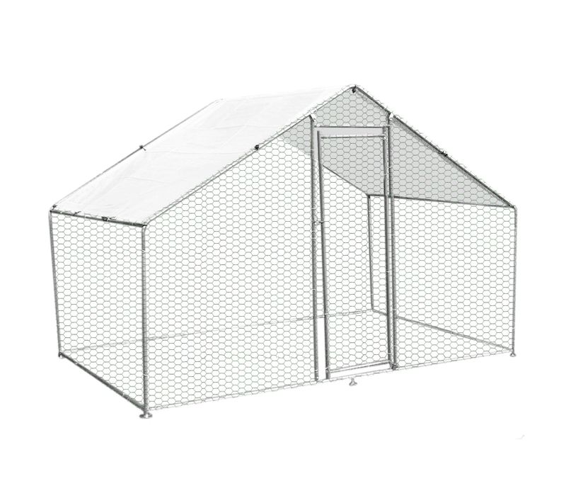 Enclos Poulailler 4mx2mx2m Cage Volière Parc Grillagé Animaux Volaille Canard