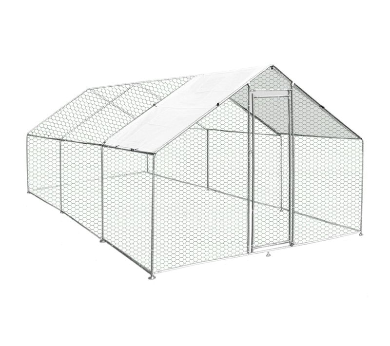 Enclos Poulailler 4mx6mx2m Cage Volière Parc Grillagé Animaux Volaille Canard