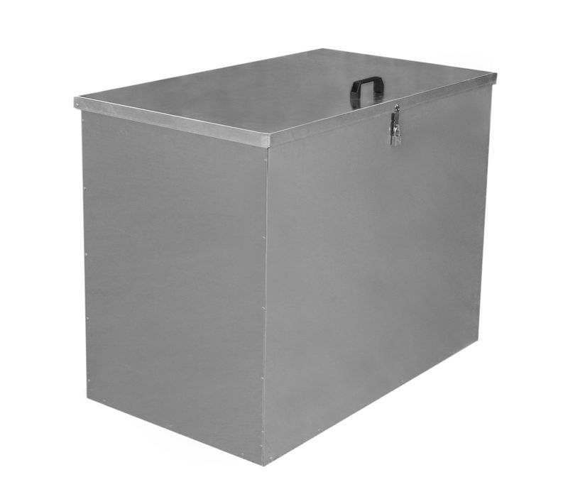 Grand Conteneur De Nourriture Pour Animaux 64l 1 Compartiment Acier Galvanisé