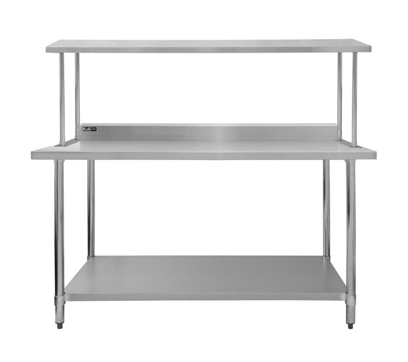 Lot Table De Travail Support Plan Cuisine 1 Niveau 1800mm et Êtagère D'appoint