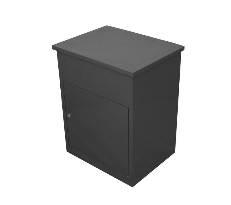 Boîte À Parcels Murale Gris 58 Cm Sécurisée Large Colis Lettres 5 Clés Inclus