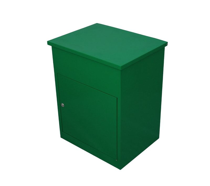 Boîte À Parcels Murale Vert 58 Cm Sécurisée Large Colis Lettres 5 Clés Inclus