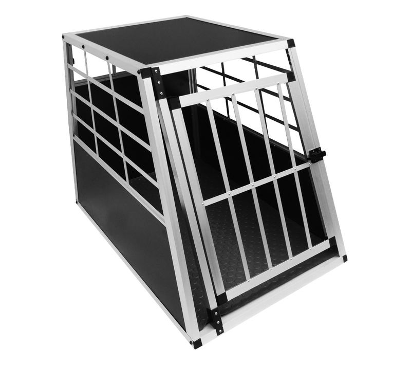 Cage De Transport En Aluminium 69 X 65 X 90 Cm 1 Porte Transport Grands Animaux