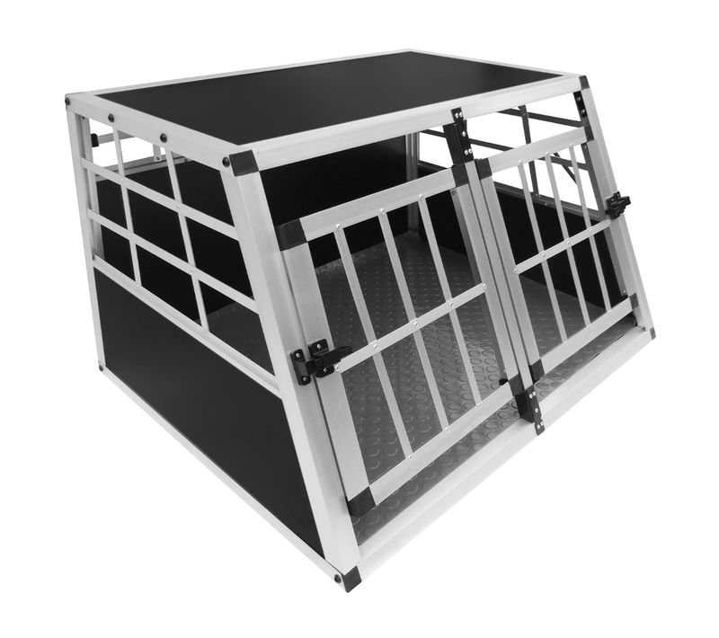 Cage De Transport En Aluminium 50 X 89 X 69 Cm 2 Portes Transport Petits Animaux