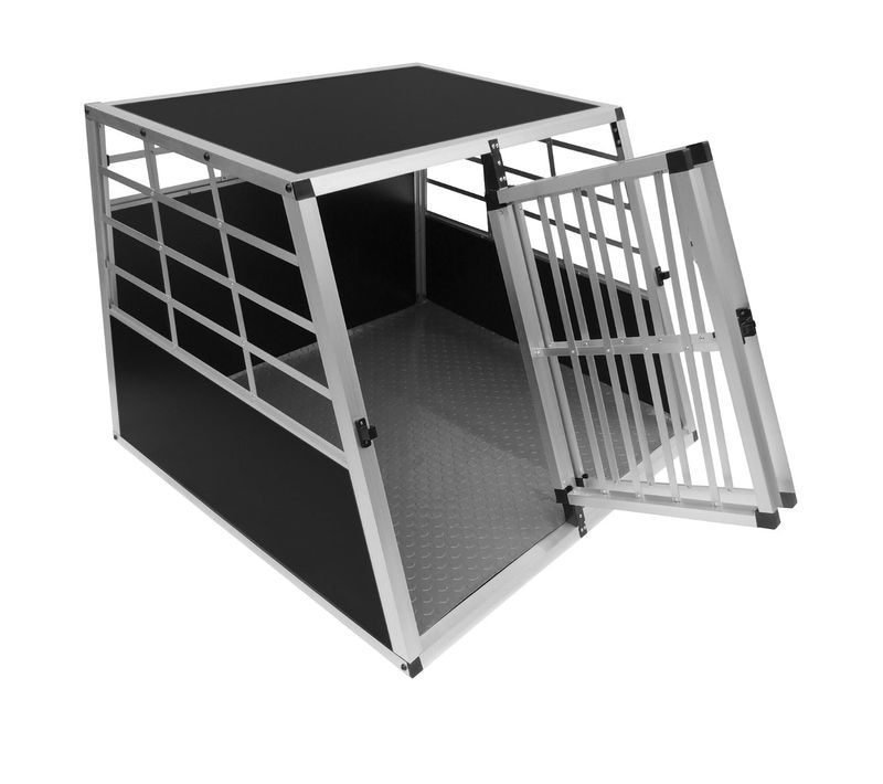 Cage De Transport En Aluminium 90 X 97 X 69 Cm 2 Portes Transport Grands Animaux