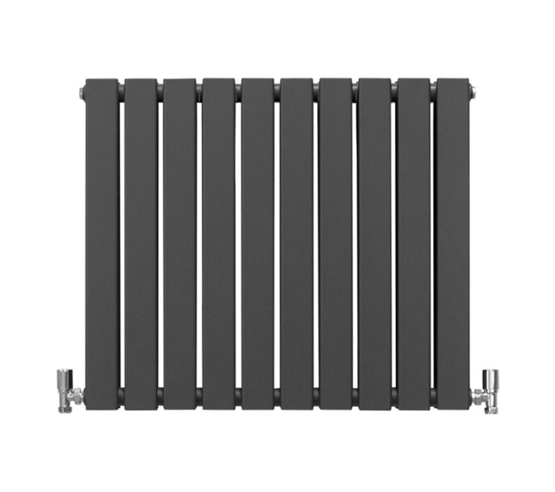 Radiateur Plat Mural 60 X 70 Cm Gris Anthracite Pour Salle De Bain, Cuisine