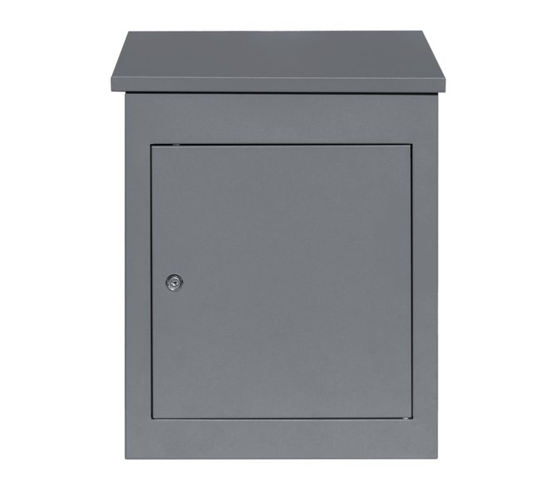 Boîte À Colis Lettres Anti-vol Murale En Acier Gris 35 X 19 X 15 Cm