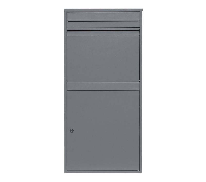 Boîte À Colis Anti-vol Grise XL En Acier 44 X 33 X 15 Cm Sécurisé Murale