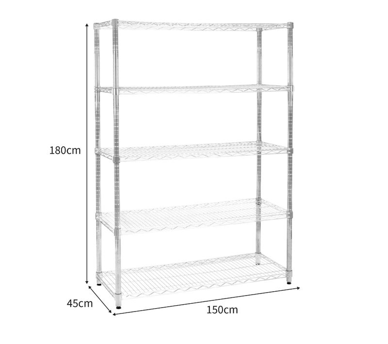 Etagère En Fil D'acier 45cm X 150cm X 180cm