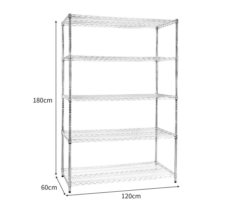 Etagère En Fil D'acier 60cm X 120cm X 180cm