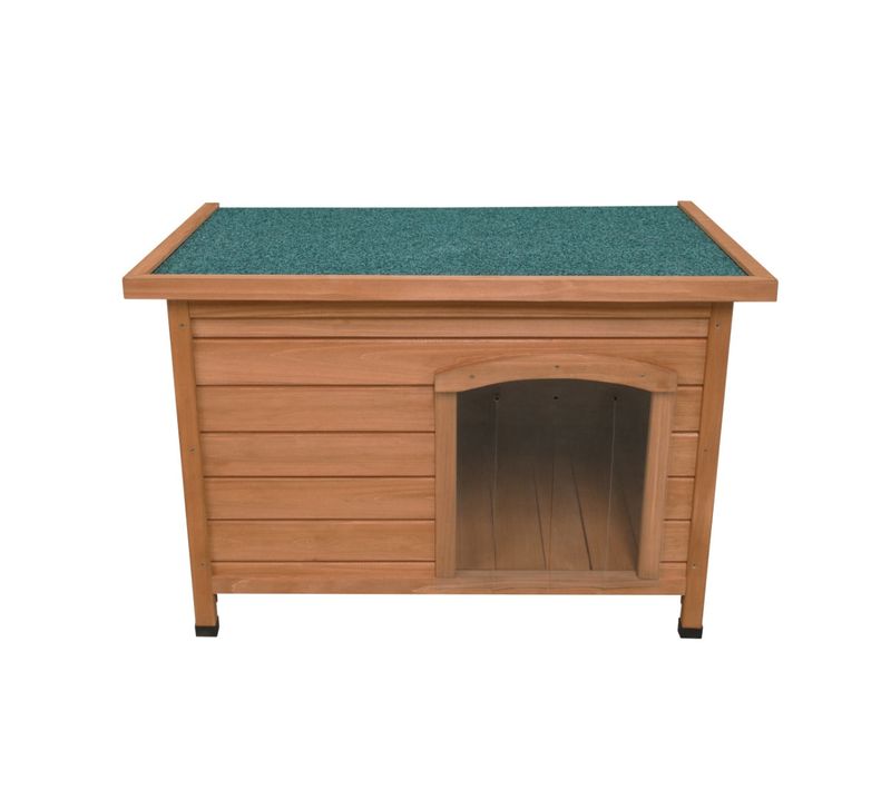 Niche Pour Chien En Bois De Sapin Avec Toit Plat En Asphalte - 58 X 86 X 63 Cm