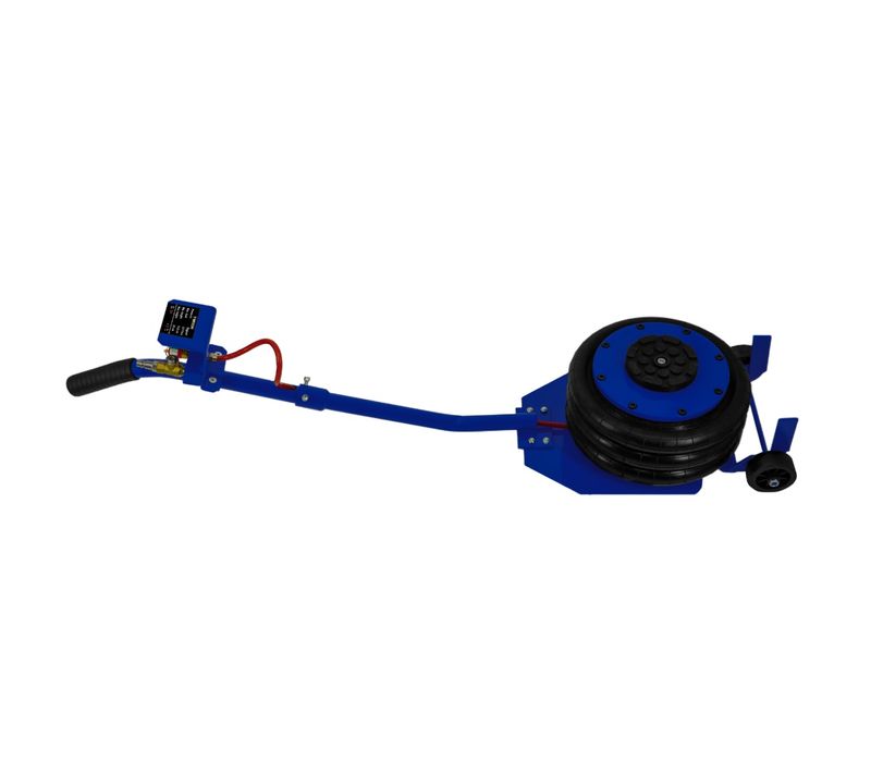Cric Pneumatique 3,5t / 3500kg Acier Manche Long et 2 Roues Levage De 16,5-40cm