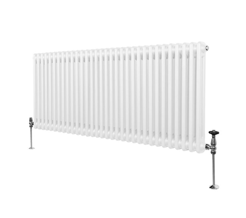 Radiateur Traditionnel À 2 Colonnes Chauffage Horizontal Blanc 600 X 1462mm