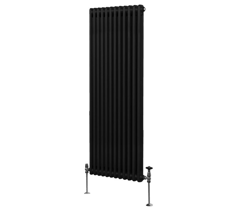 Radiateur Traditionnel À 2 Colonnes Chauffage Vertical Noir 1800 X 562mm