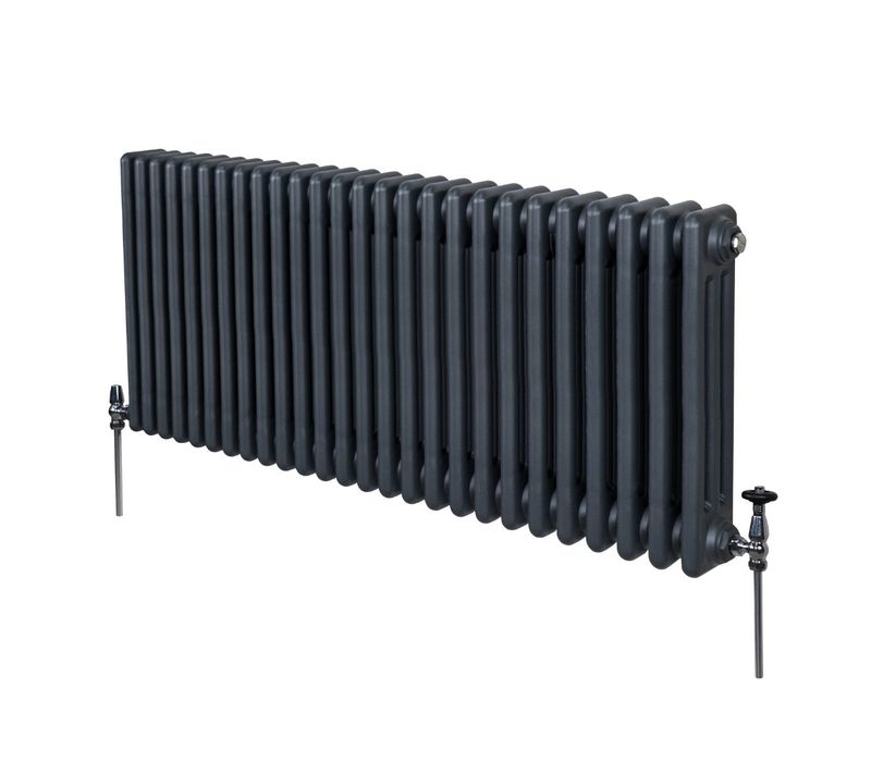 Radiateur Traditionnel À 3 Colonnes Chauffage Horizontal Anthracite 600 X 1192mm