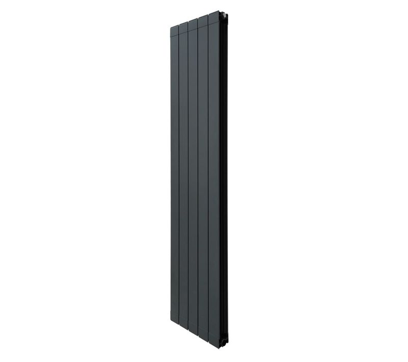 Radiateur En Aluminium Gris Anthracite À Colonne Plat Verticale 1800 X 395 Mm