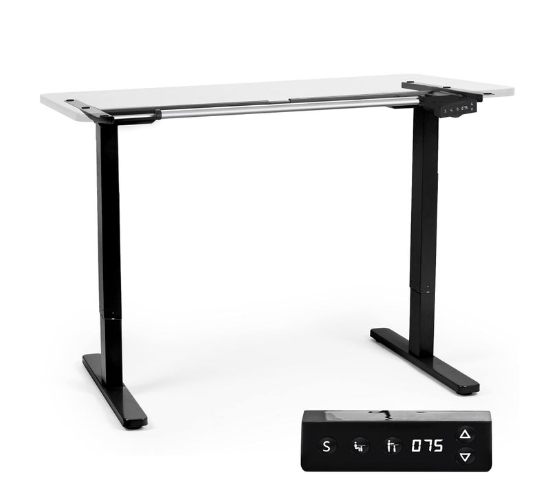Tm12 Bk Bureau Assis-debout Noir - Hauteur Ajustable - électrique - Max 80 Kg