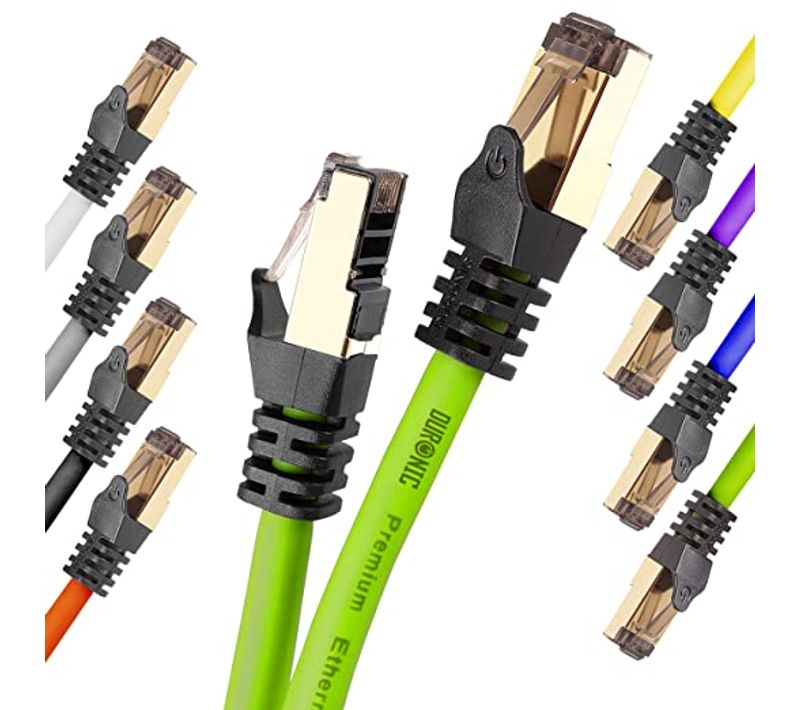Cat8 Gn Câble Ethernet Vert 1 M - Bande Passante 2ghz - Transmission Des Données 40 Gigabits