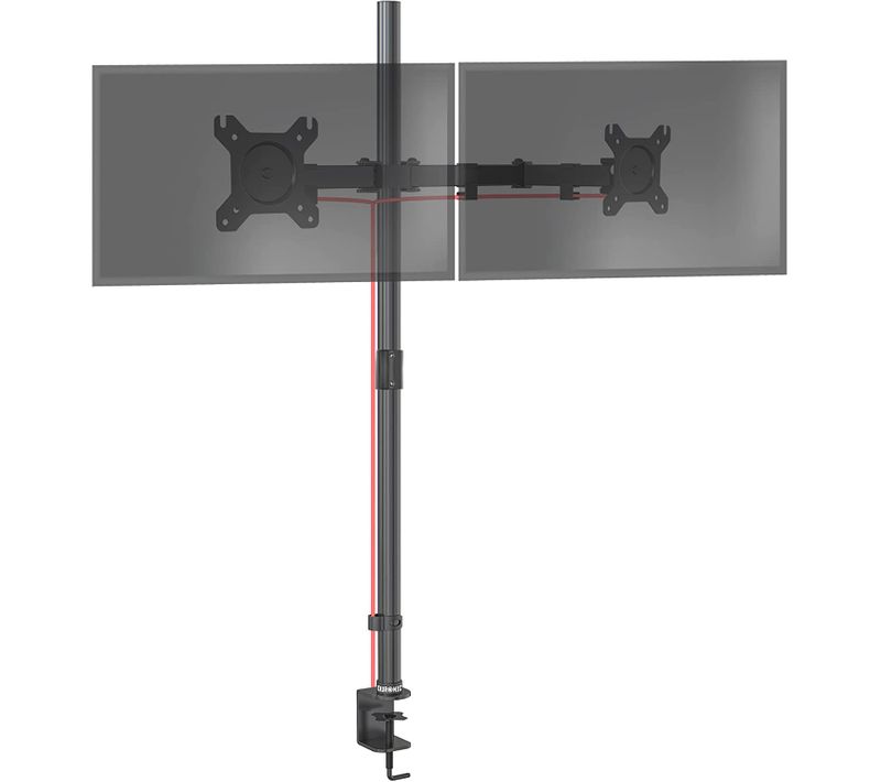 Dmt152 Bras Pour 2 Moniteurs D'ordinateur - Support D'écrans PC Articulé Avec Potence 100 Cm