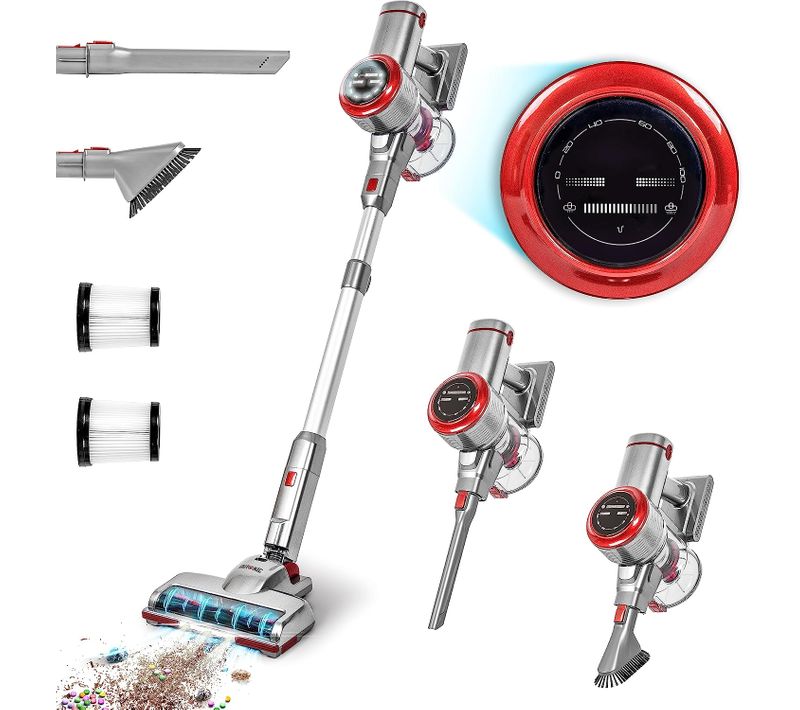 Aspirateur Balai Sans Fil 220w 1x Batterie Au Lithium Rechargeable Filtre Hepa S Duronic Vc24