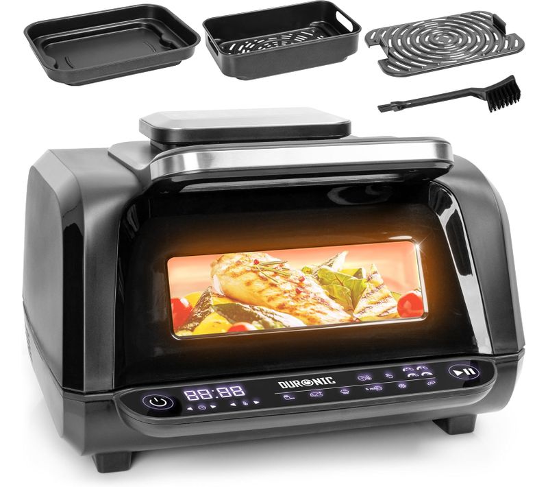 Airfryer Grill Friteuse à Air Chaud Grill 1900w Four Friteuse Sans Huile Et Accessoires Duronic Fg19