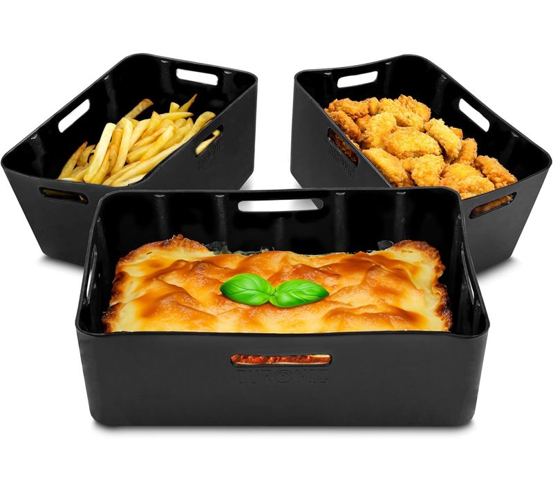 Afl3 3x Moules En Silicone Plats Réutilisables Accessoires Pour Friteuse à Air Airfryer