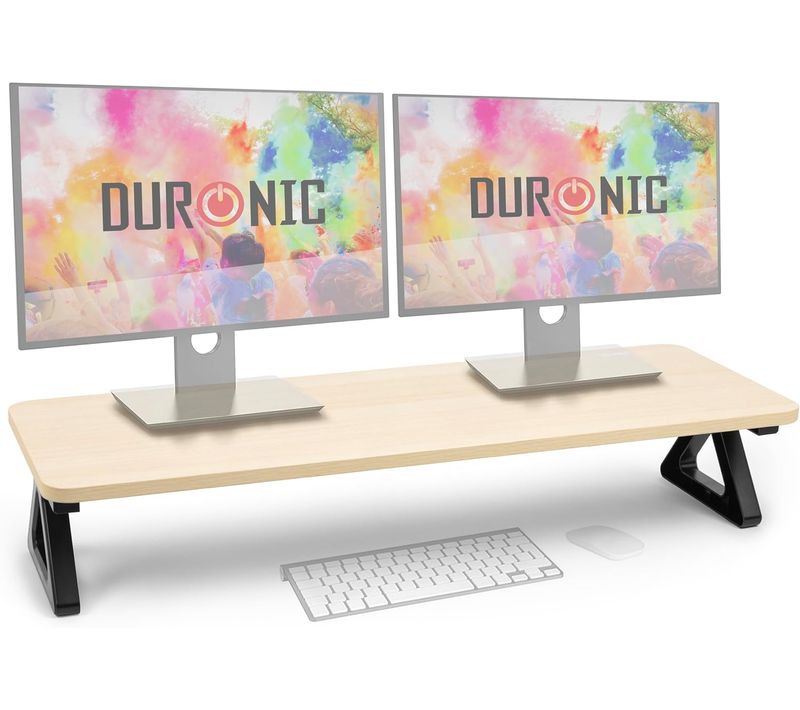Dm06-2 Nl Support Pour Deux Moniteurs En Mdf 82 X 30 Cm Rehausseur D'écran D'ordinateur