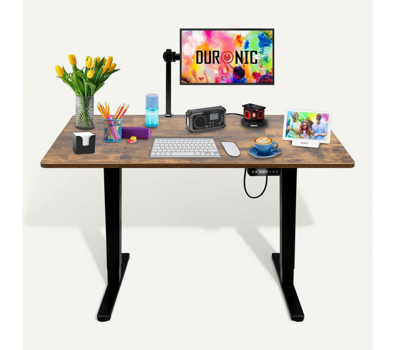 Bureau Assis-debout Électrique Cd120 Bo Plateau De 120 Cm Hauteur Ajustable 72 à 118 Cm