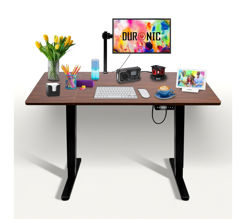Bureau Assis-debout électrique Avec Plateau De 120cm Hauteur 72-118cm Max 70kg Duronic Cd120 Bt
