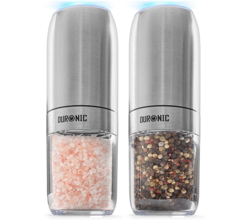 Emb2 2x Moulins à Sel Et Poivre électriques 150 Ml Broyeurs épices Moulins Automatiques 4 Piles Aaa