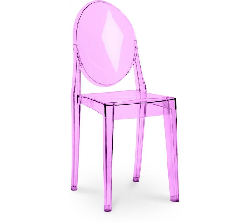 Chaise Transparente De Salle à Manger - Victoire  Violet Transparent