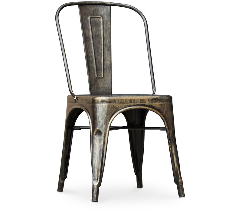 Chaise De Salle à Manger Bistrot Metalix Design Industriel Carré En Métal - Nouvelle Edition