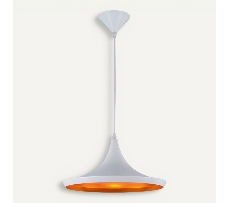 Lampe Suspension Wide Shade - Aluminium Blanc