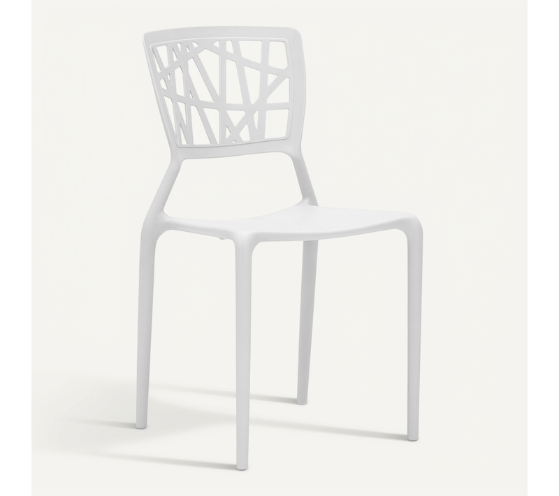 Chaise D'extérieur Polypropylène - Chaise De Jardin - Viena Blanc