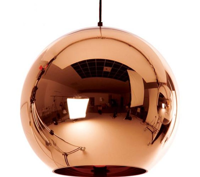 Lampe Suspension Cooperlight - 25 Cm - Métal Chromé  Bronze