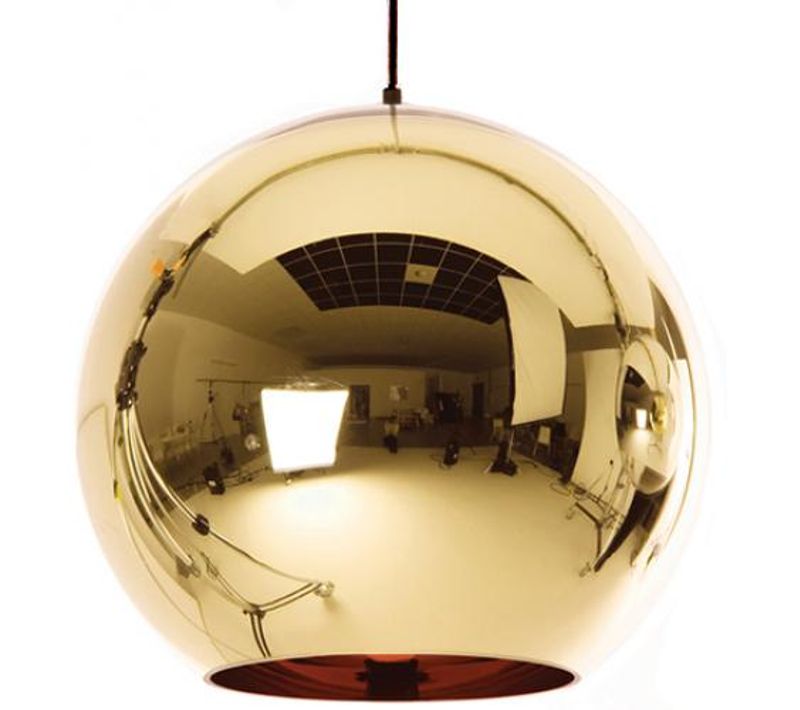 Lampe Suspension Cooperlight - 25 Cm - Métal Chromé  Doré