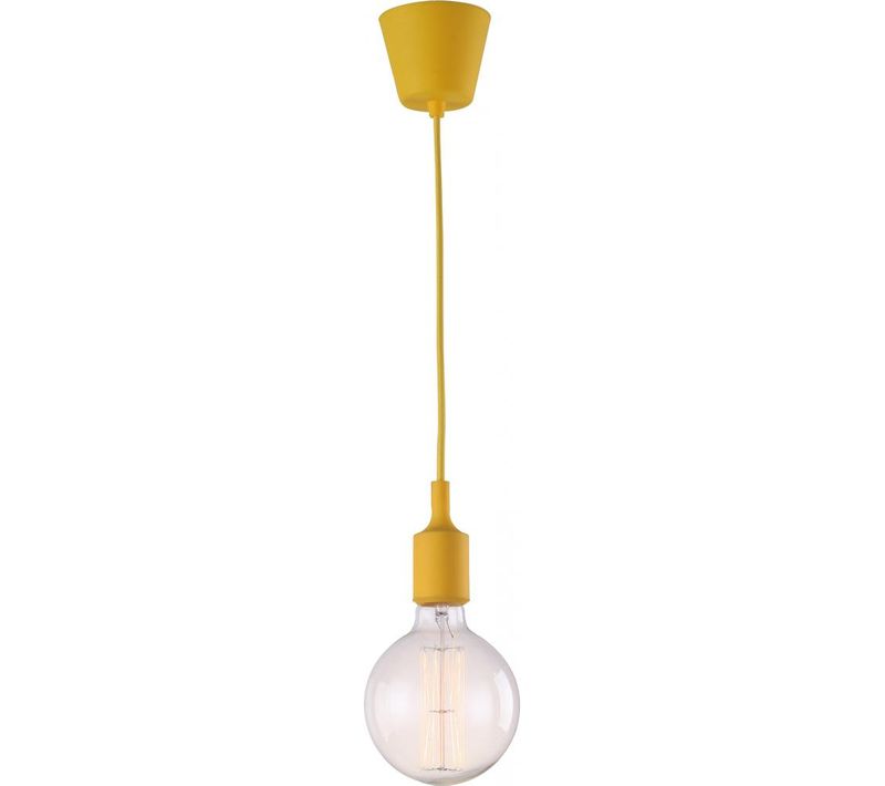 Lampe Ampoule Pendante Edison - Silicone Jaune