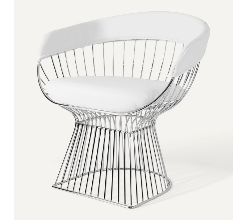 Chaise Cylinder - Cuir Premium Blanc