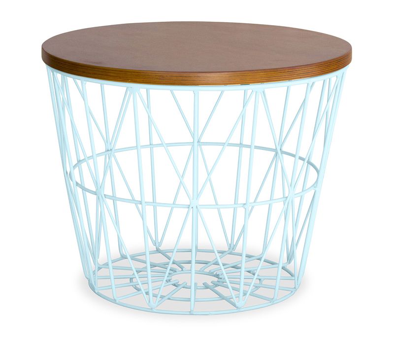 Table D'appoint Panier – Style Modern Bleu Clair