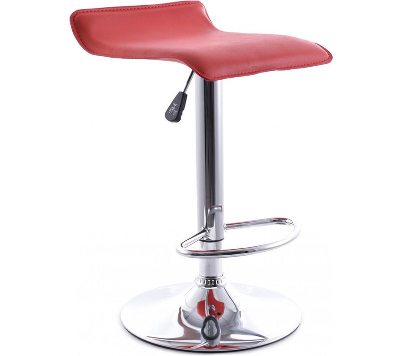 Tabouret De Bar Office Pivotant - Réglable En Hauteur Rouge