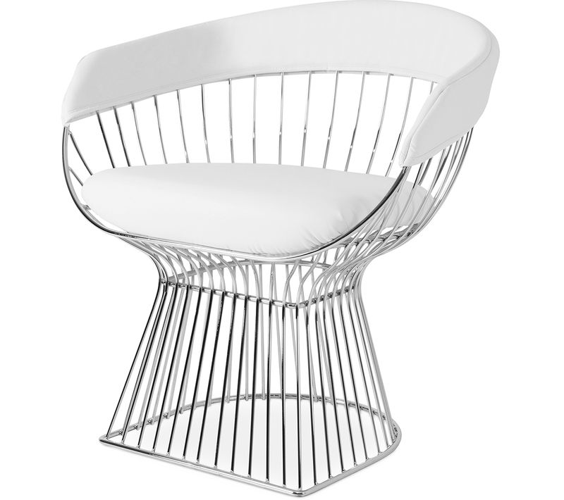 Chaise Cylinder - Simili Cuir Blanc